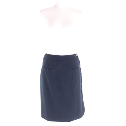CHANEL Vintage 96P P06492 Lined With 100% Silk Knee-length Wool Skirt With Coco