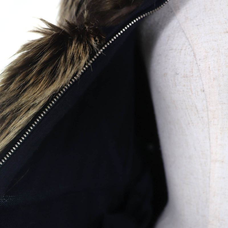 CHANEL P39161w04638 100% Cashmere Eco Fur Zip Up Knit Jacket Brownish 36 Made