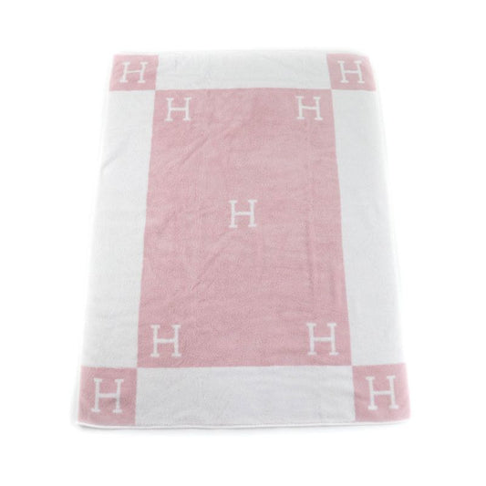 Hermes Avalon 100% Cotton Rose Lira H Design Bath Towel With Box Made In France