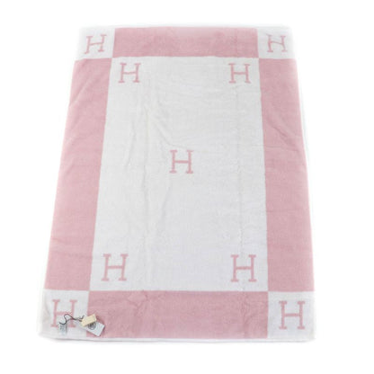 Hermes Avalon 100% Cotton Rose Lira H Design Bath Towel With Box Made In France