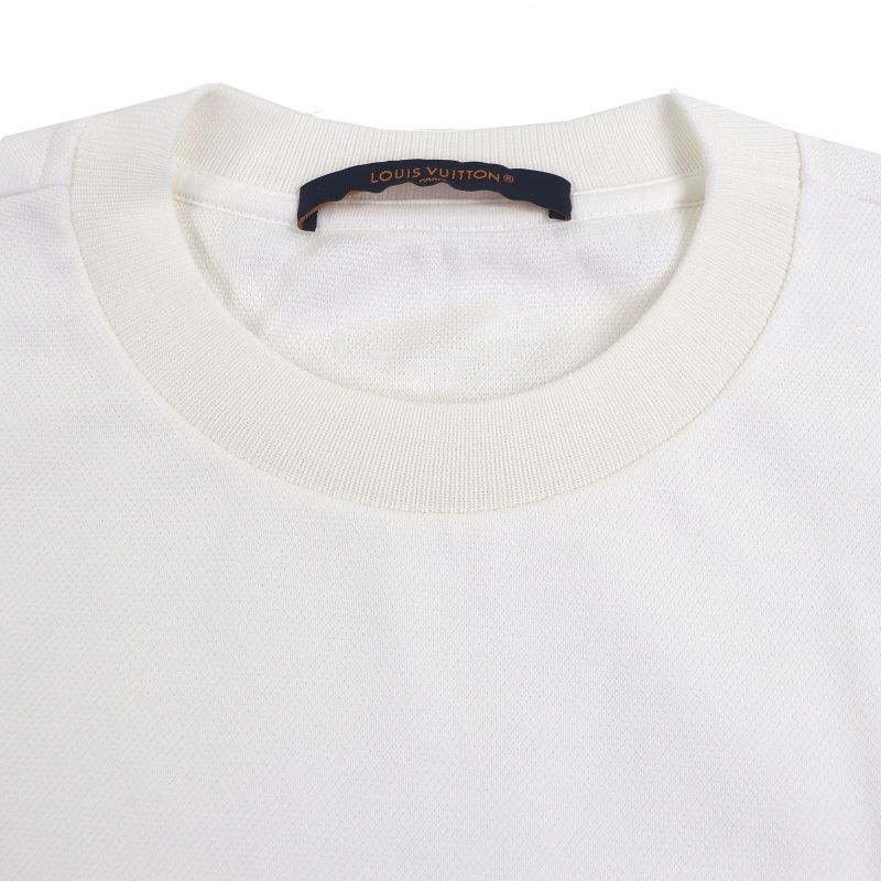  Louis Vuitton 24SS Hqy41w 100% Cotton Monogram Crew Neck Short Sleeve White M