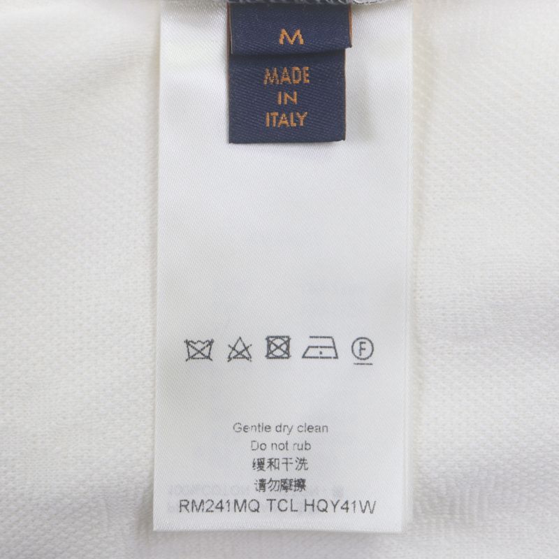  Louis Vuitton 24SS Hqy41w 100% Cotton Monogram Crew Neck Short Sleeve White M