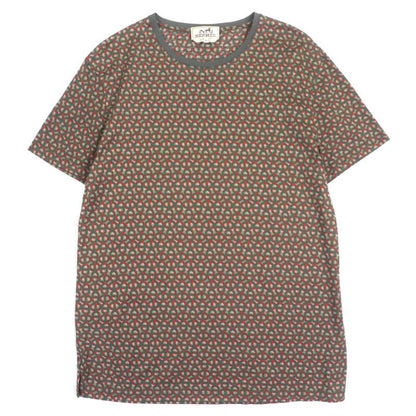 Hermes 100% Cotton Chaine D'ancre Patterned Crew Neck Short Sleeves Short