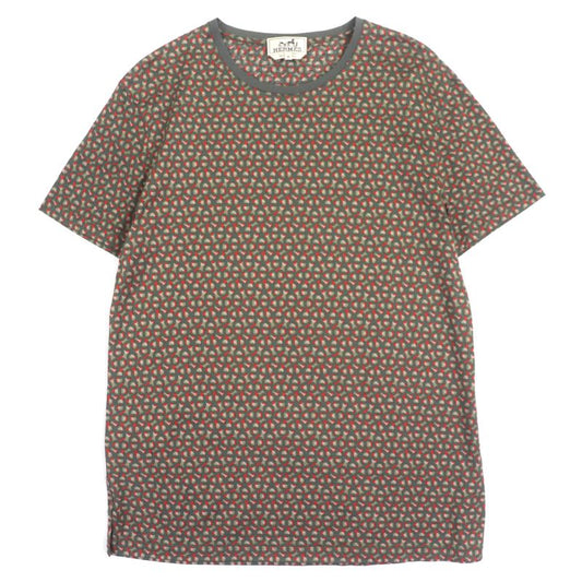 Hermes 100% Cotton Chaine D'ancre Patterned Crew Neck Short Sleeves Short