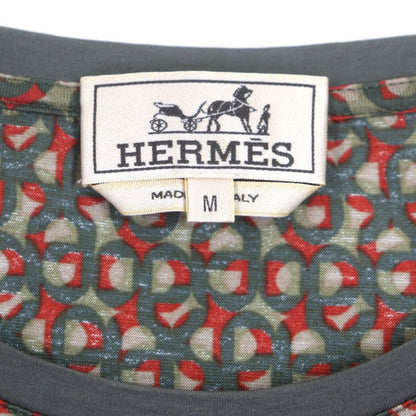 Hermes 100% Cotton Chaine D'ancre Patterned Crew Neck Short Sleeves Short