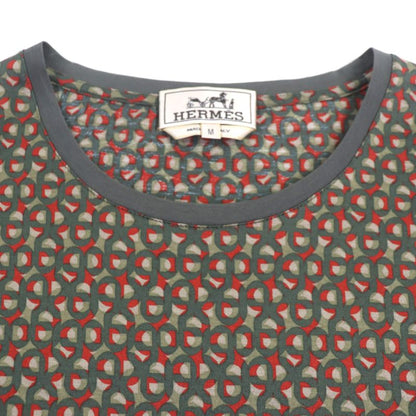 Hermes 100% Cotton Chaine D'ancre Patterned Crew Neck Short Sleeves Short