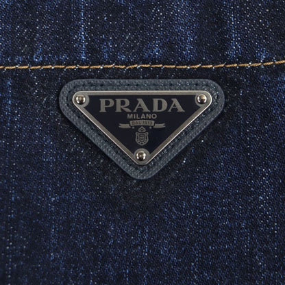 Prada 23SS Gec067 Triangle Logo Triangle Plate Washed Short Sleeve Short