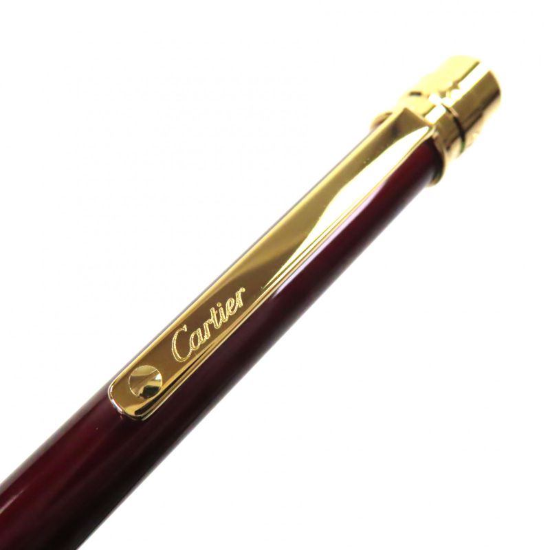 Cartier Santos de Cartier Ballpoint Pen with Logo Engraving Twist Closure