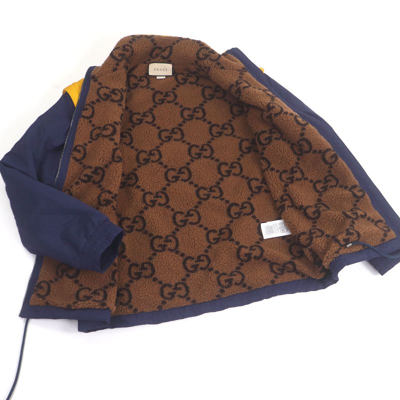 Gucci 673635 Boa Lined GG Logo All Over 2WAY Technical Jersey Vest/jacket