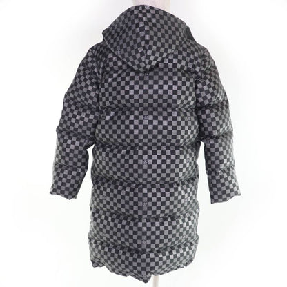 Louis Vuitton 1a5ibt Long Length Damier Down Coat With Hood Gray Black Lame 34