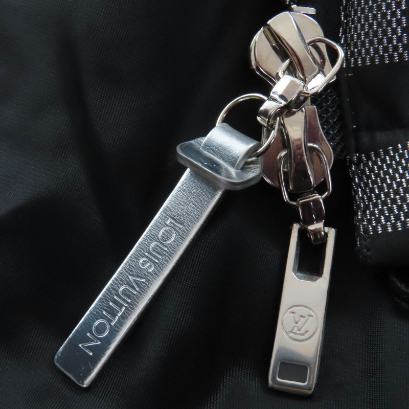 Louis Vuitton 1a5ibt Long Length Damier Down Coat With Hood Gray Black Lame 34