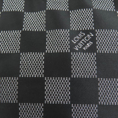 Louis Vuitton 1a5ibt Long Length Damier Down Coat With Hood Gray Black Lame 34