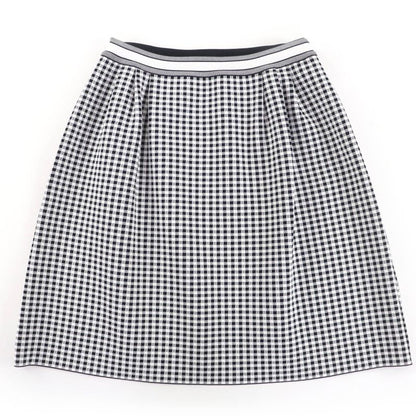 Christian DIOR 344j10am532 Checkn DIOR Gingham Check Trapezoid Skirt Black
