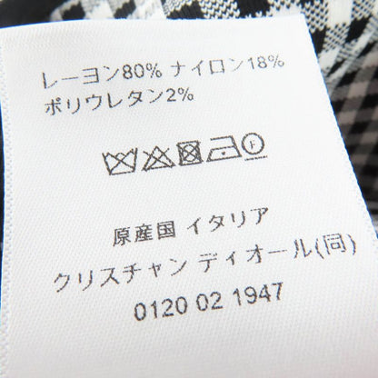 Christian DIOR 344j10am532 Checkn DIOR Gingham Check Trapezoid Skirt Black