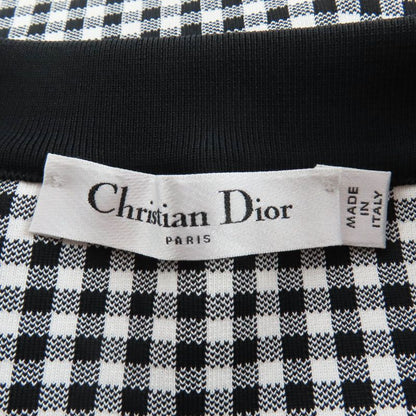 Christian DIOR 344j10am532 Checkn DIOR Gingham Check Trapezoid Skirt Black