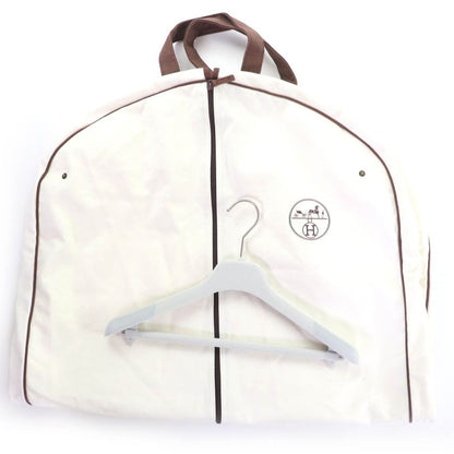 Hermes 23AW Figur Artistic 100% Silk Light Blue/beige/milk Twill Laine Dress 36