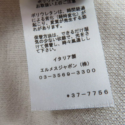 Hermes 23AW Figur Artistic 100% Silk Light Blue/beige/milk Twill Laine Dress 36