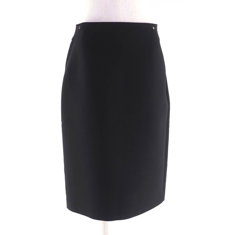 Hermes 23AW 3h0316dx 100% Wool Knee-length Tight Skirt With Serie Hardware