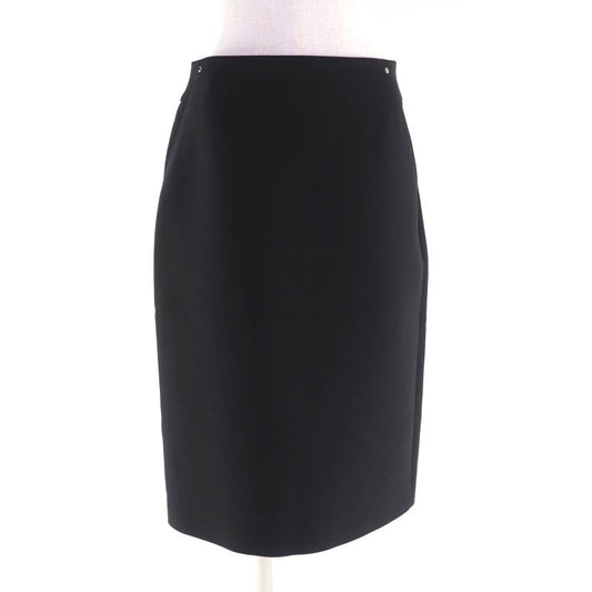 Hermes 23AW 3h0316dx 100% Wool Knee-length Tight Skirt With Serie Hardware