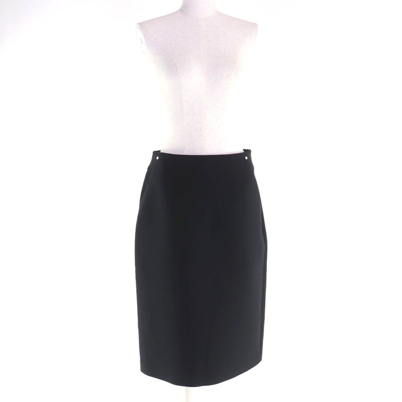 Hermes 23AW 3h0316dx 100% Wool Knee-length Tight Skirt With Serie Hardware