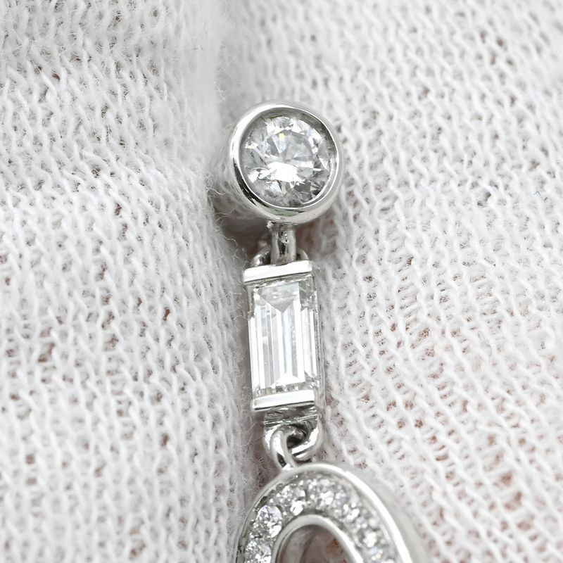 Hermes Earrings Chaos Fancy 18k White Gold Diamond White Gold Au750 18k Gold