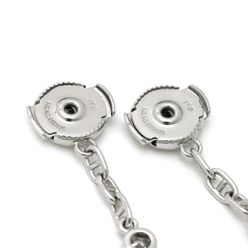 Hermes Earrings Chaos Fancy 18k White Gold Diamond White Gold Au750 18k Gold