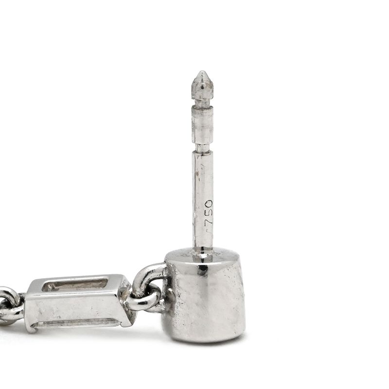 Hermes Earrings Chaos Fancy 18k White Gold Diamond White Gold Au750 18k Gold