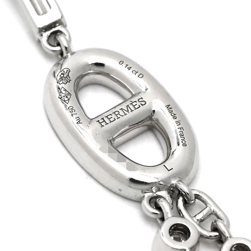 Hermes Earrings Chaos Fancy 18k White Gold Diamond White Gold Au750 18k Gold