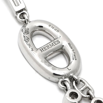 Hermes Earrings Chaos Fancy 18k White Gold Diamond White Gold Au750 18k Gold