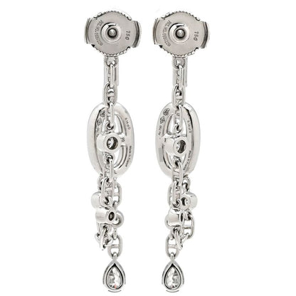 Hermes Earrings Chaos Fancy 18k White Gold Diamond White Gold Au750 18k Gold