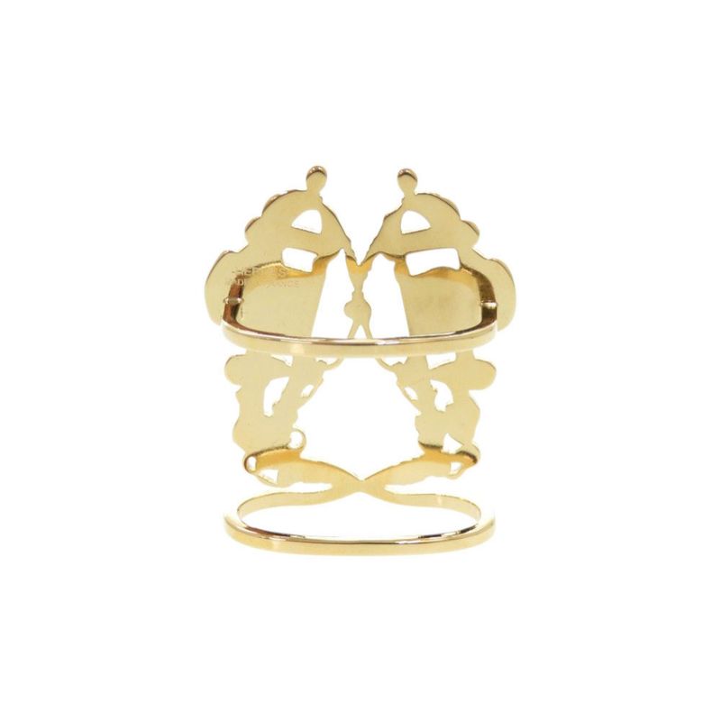 Hermes Brides De Gala Metal Gold Scarf Ring 0577 Hermes