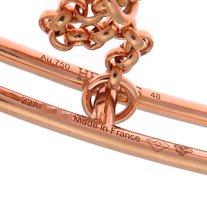 Hermes Rose Gold Diamante Charm Ring