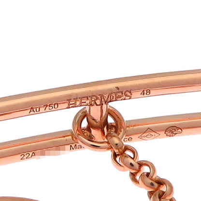 Hermes Rose Gold Diamante Charm Ring