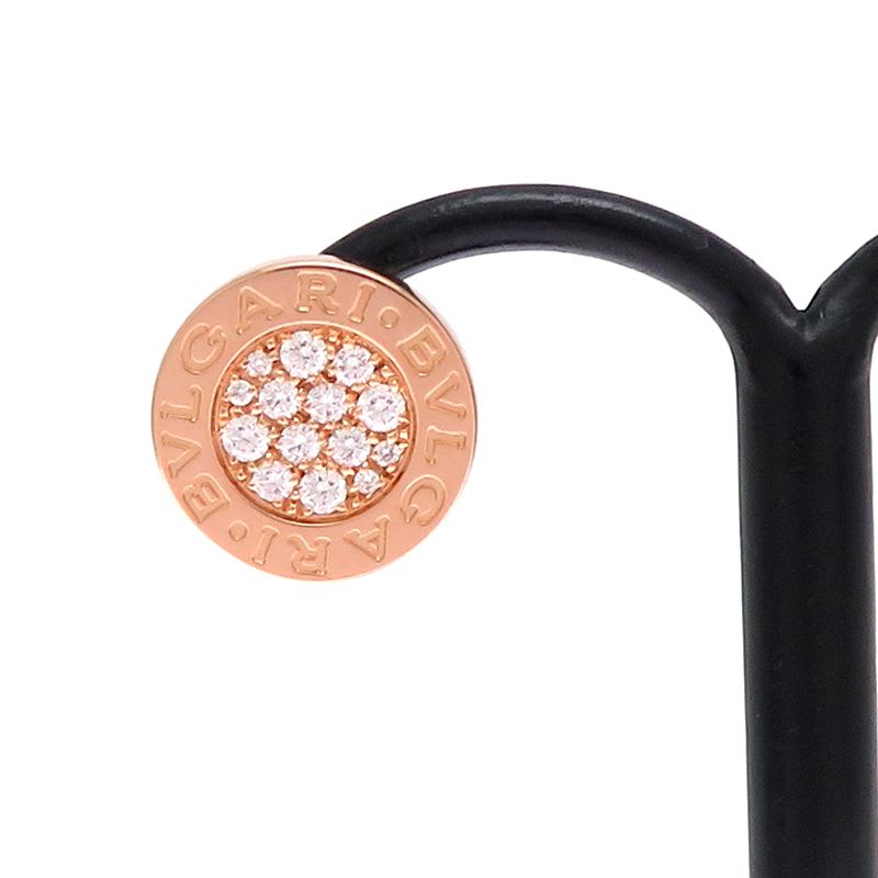 Bvlgari Rose Gold Pave Diamond Earrings