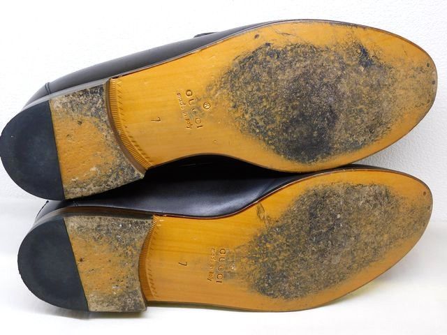 Gucci Size 7 Approx 26cm (10.24in) Sherry Line △ Leather Bamboo - Bit