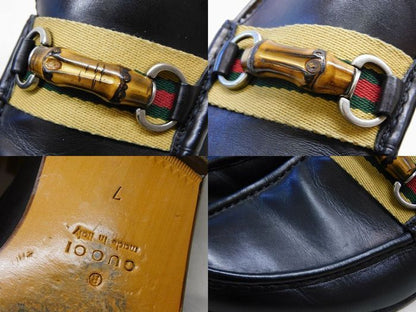 Gucci Size 7 Approx 26cm (10.24in) Sherry Line △ Leather Bamboo - Bit