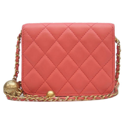 Chanel No 30 Ap1628 Pink Lamb Ghardware Coco Ball Chain Pochette Clutch Mini Bag