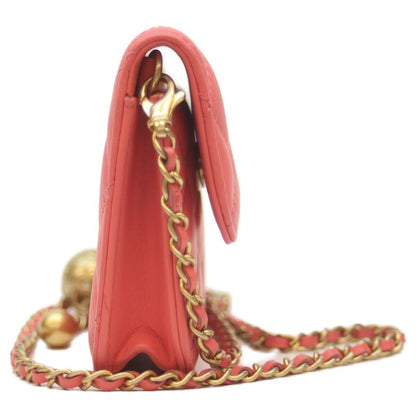 Chanel No 30 Ap1628 Pink Lamb Ghardware Coco Ball Chain Pochette Clutch Mini Bag