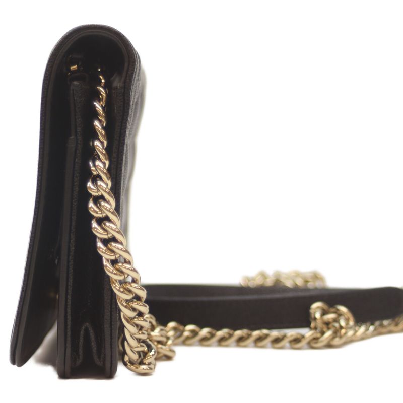 Chanel No 28 Ap1117 Black Caviar Ghardware Boy Chanel Chain Wallet