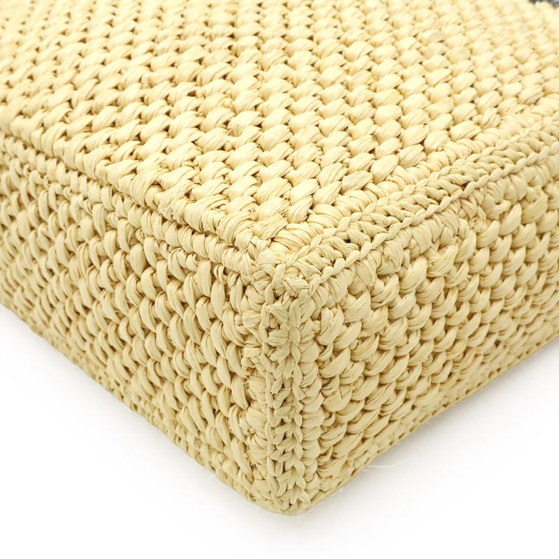 Loewe Standard A5 Tote Shoulder Bag Cage Bag Raffia Leather Natural Tan Brown