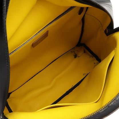 Fendi Zucca Pattern Backpack Sac PVC Leather Khaki Brown Black Yellow Silver