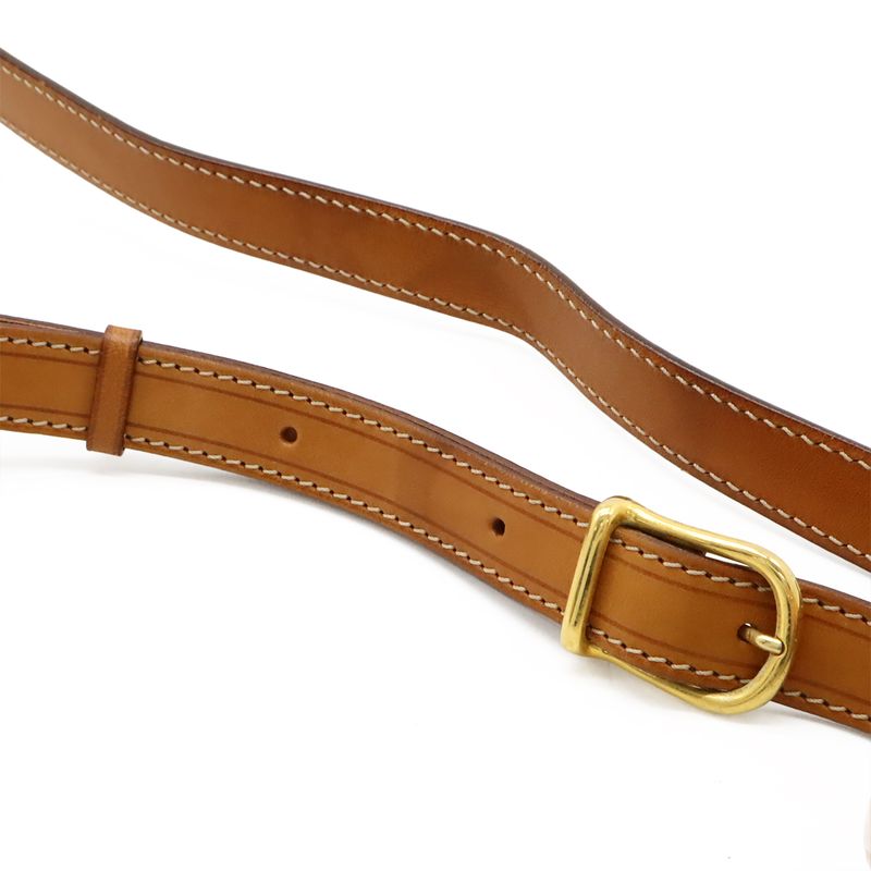 Celine Macadam Pattern Shoulder Bag Crossbody PVC Leather Dark Brown Gold