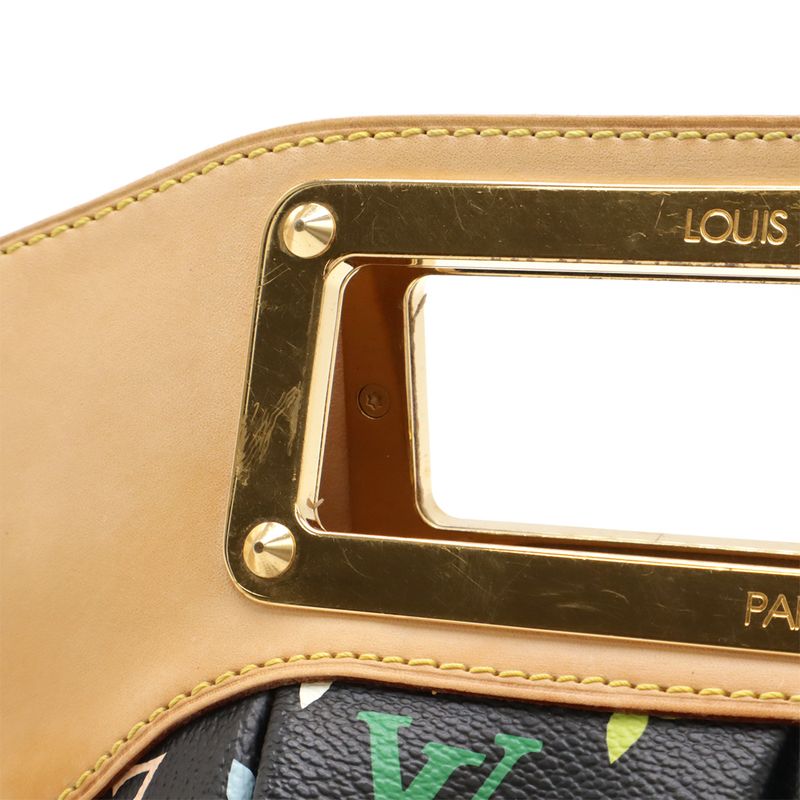 Louis Vuitton Monogram Multicolor Judy PM Handbag 2WAY Shoulder Bag Noir Black