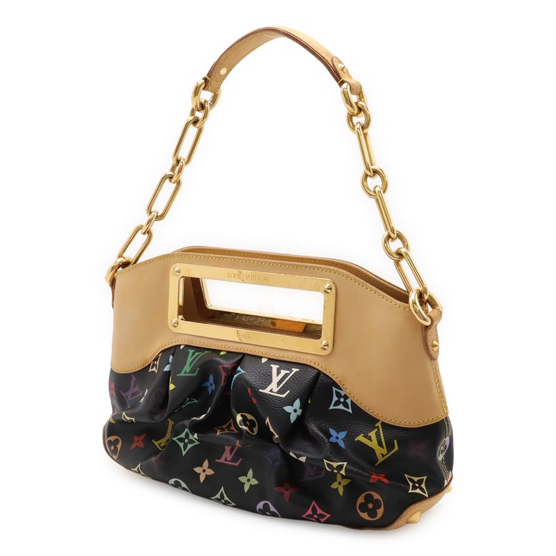 Louis Vuitton Monogram Multicolor Judy PM Handbag 2WAY Shoulder Bag Noir Black