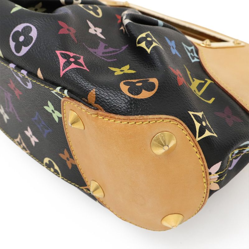 Louis Vuitton Monogram Multicolor Judy PM Handbag 2WAY Shoulder Bag Noir Black