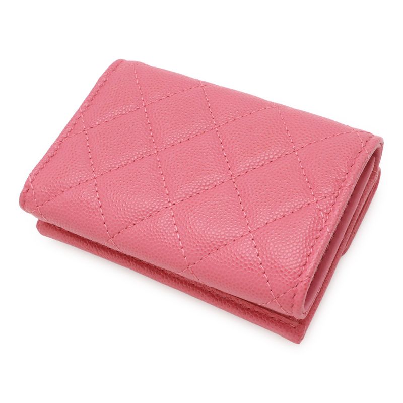 Chanel Classic Small Flap Wallet Matelasse Coco Mark Trifold Wallet Trifold