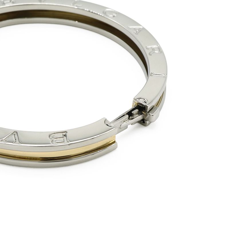 Bvlgari Bulgari Bzero1 B-zero1 Bangle Bracelet SS Stainless Steel 18K Yellow