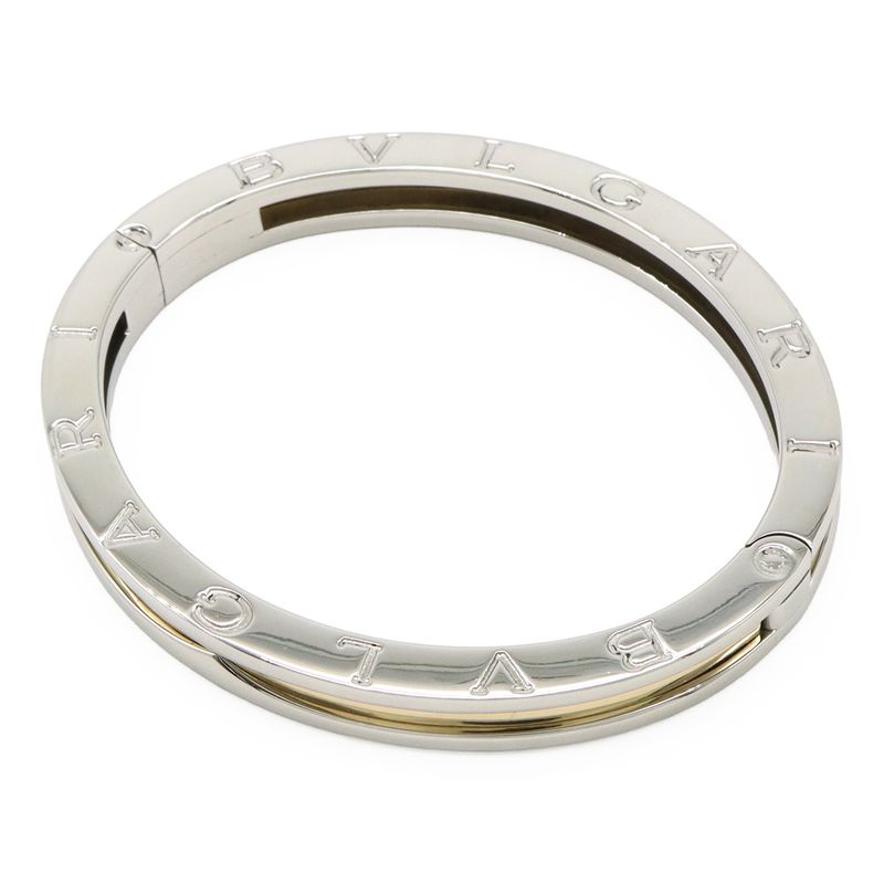 Bvlgari Bulgari Bzero1 B-zero1 Bangle Bracelet SS Stainless Steel 18K Yellow