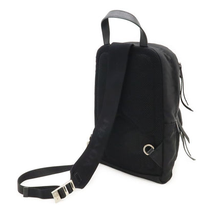 Prada Triangle Logo Body Bag Shoulder Bag Crossbody Nylon Leather NERO Black