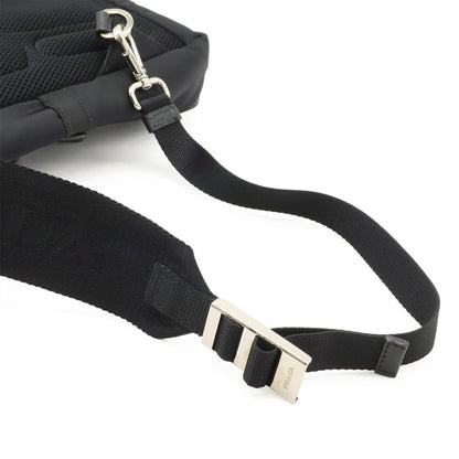 Prada Triangle Logo Body Bag Shoulder Bag Crossbody Nylon Leather NERO Black